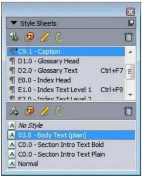 QUARK XPress 10.2 - Style Sheets palette - 1
