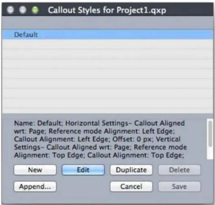 QUARK XPress 10.2 - Working with callout styles - 1