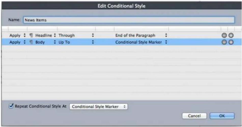 QUARK XPress 10.2 - Using conditional style markers - 1