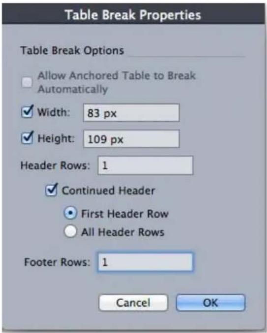 QUARK XPress 10.2 - Breaking a table manually - 1