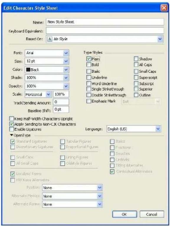 QUARK XPress 10.2 - Creating and editing character style sheets - 1