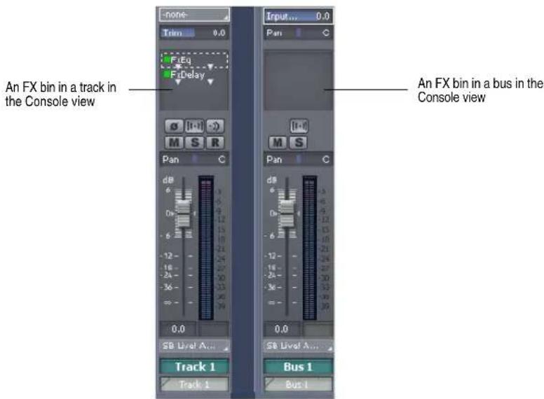 An FX bin in a track in the Console view An FX bin in a bus in the Console view Track 1 Bus 1 Track 1 SB Live! A... SB Live! A... Sub 1 Sub 2 Sub 3 Sub 4 Sub 5 Sub 6 Sub 7 Sub 8 Sub 9 Sub 10 Sub 11 Sub 12 Sub 13 Sub 14 Sub 15 Sub 16 Sub 17 Sub 18 Sub 19 Sub 20 Sub 21 Sub 22 Sub 23 Sub 24 Sub 25 Sub 26 Sub 27 Sub 28 Sub 29 Sub 30 Sub 31 Sub 32 Sub 33 Sub 34 Sub 35 Sub 36 Sub 37 Sub 38 Sub 39 Sub 40 Sub 41 Sub 42 Sub 43 Sub 44 Sub 45 Sub 46 Sub 47 Sub 48 Sub 49 Sub 50 Sub 51 Sub 52 Sub 53 Sub 54 Sub 55 Sub 56 Sub 57 Sub 58 Sub 59 Sub 60 Sub 61 Sub 62 Sub 63 Sub 64 Sub 65 Sub 66 Sub 67 Sub 68 Sub 69 Sub 70 Sub 71 Sub 72 Sub 73 Sub 74 Sub 75 Sub 76 Sub 77 Sub 78 Sub 79 Sub 80 Sub 81 Sub 82 Sub 83 Sub 84 Sub 85 Sub 86 Sub 87 Sub 88 Sub 89 Sub 90 Sub 91 Sub 92 Sub 93 Sub 94 Sub 95 Sub 96 Sub 97 Sub 98 Sub 99 Sub 100