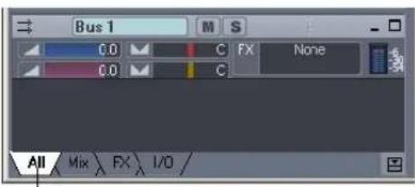 Bus 1 0.0 C FX None 0.0 C All Mix FX I/O