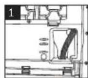GRUNDIG GT76824EW - Connecting the water drainage hose - 1