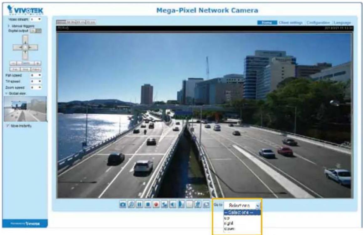 Vivotek Fixed Dome FD836BA-EHVF2 - Home page in the E-PTZ Mode - 1