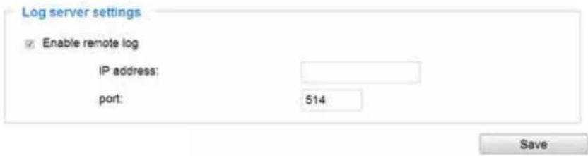 Vivotek Turret Dome IT9380-H - Log server settings - 1