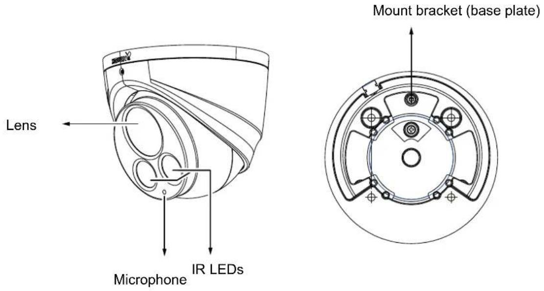 Vivotek Turret Dome IT9380-H - Physical Description - 1