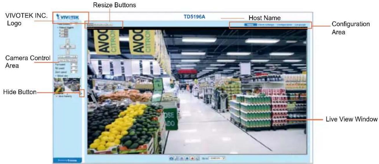 Vivotek FD8167A - Main Page - 1