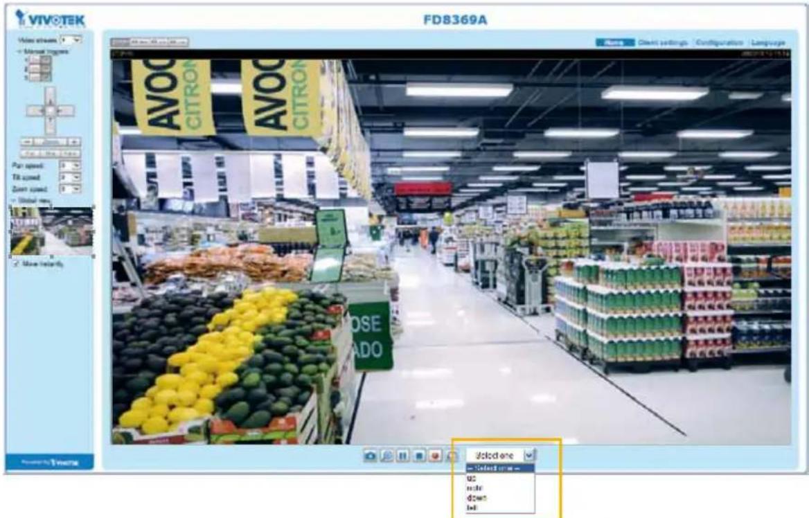 Vivotek FD8167A - Home page in the E-PTZ Mode - 1