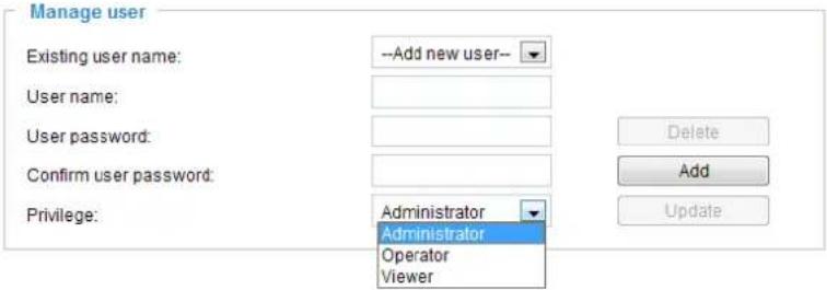 Vivotek FD8167A - Account Management - 1