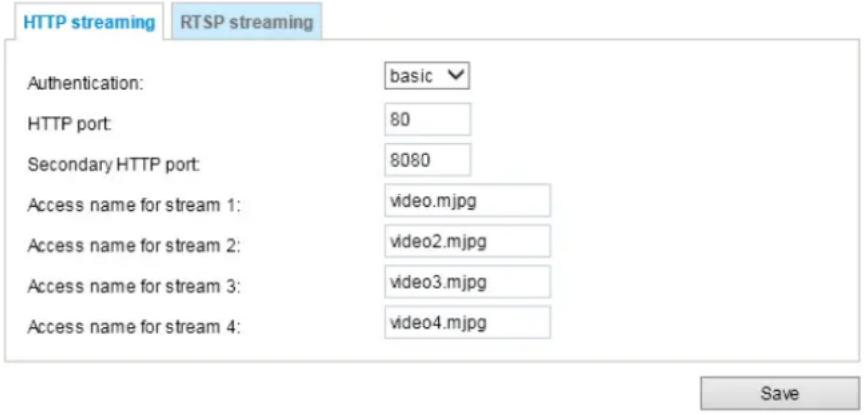Vivotek FD8167A - HTTP streaming - 1