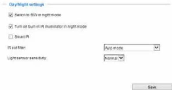Vivotek FD8167A - Day/Night Settings - 1
