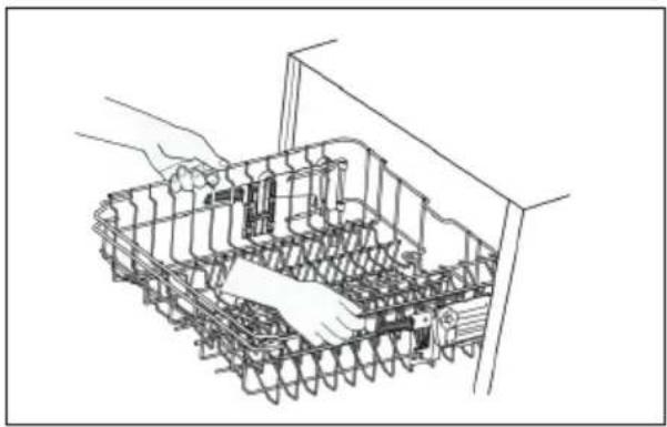 Concept MN3360SS - Adjusting the height of the upper rack - 1