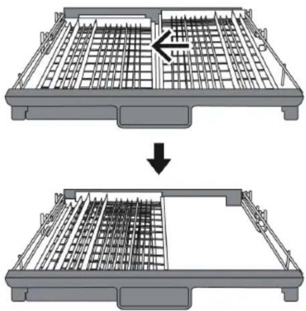 Concept MN3360WH - POSITIONING OF THE CUTLERY BASKET - 2