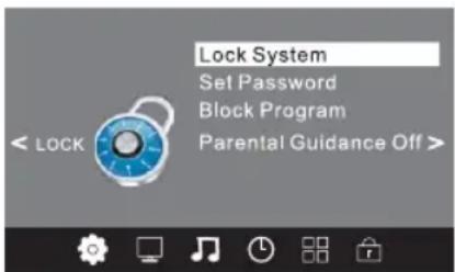 Orava LT-620 - Menu LOCK (Zámek) - 1