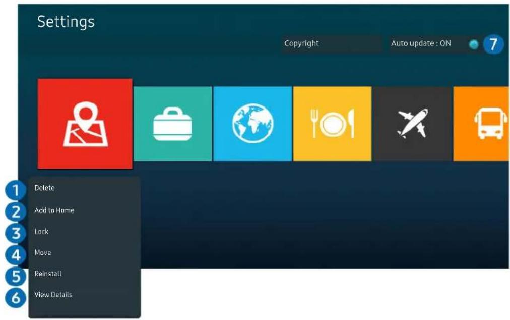 SAMSUNG QA65Q70TAK - Managing installed apps - 1
