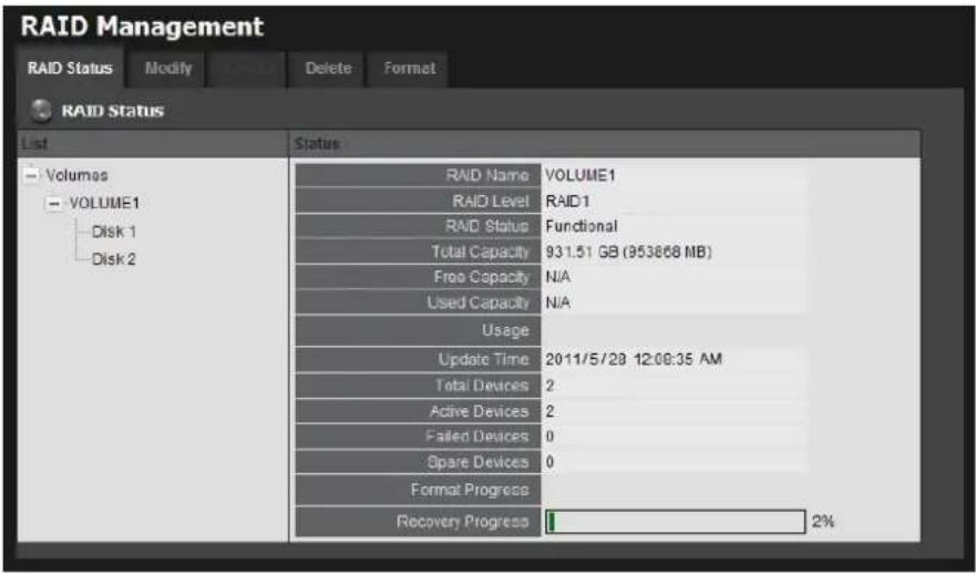 NUUO Crystal NT-4040R - Modify RAID Volume - 4