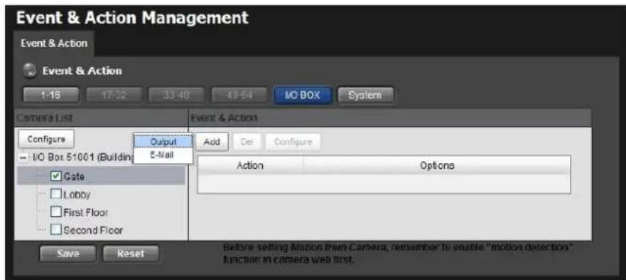 NUUO Crystal NT-4040R - I/O Box Input and Responding Action Setup - 1