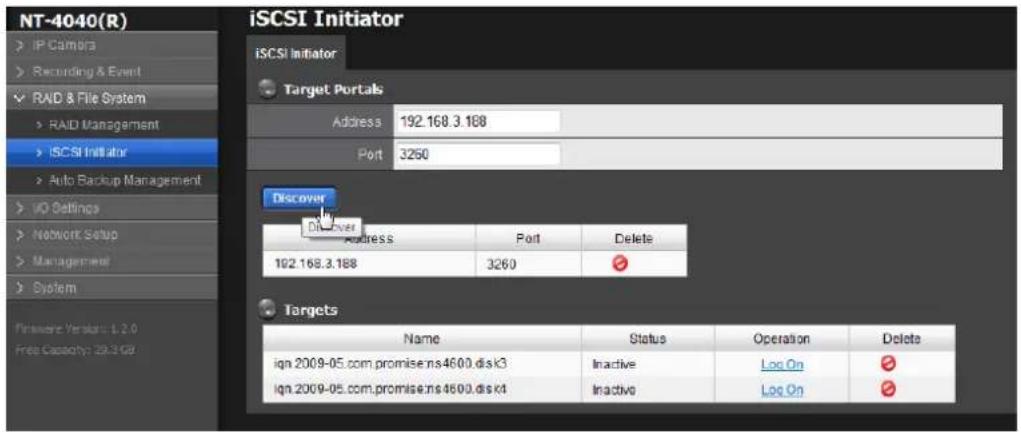 NUUO Crystal NT-4040R - Create an External Storage on iSCSI - 1