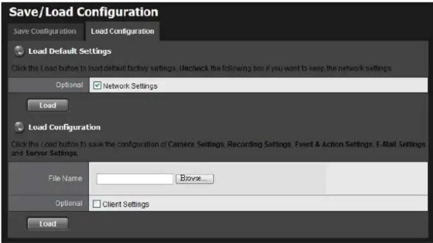NUUO Crystal NT-4040R - Load Unit Configuration / Default Settings - 1