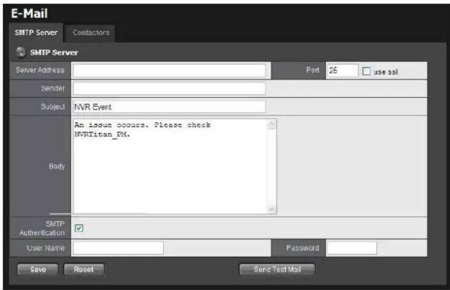 NUUO Crystal NT-4040R - SMTP Server Setup - 1