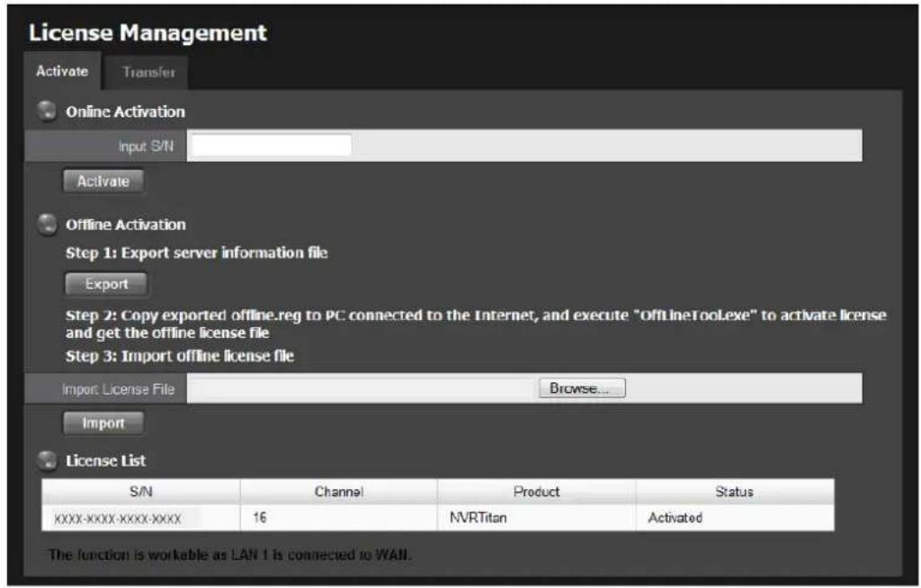 NUUO Crystal NT-4040R - Online License Activation - 1