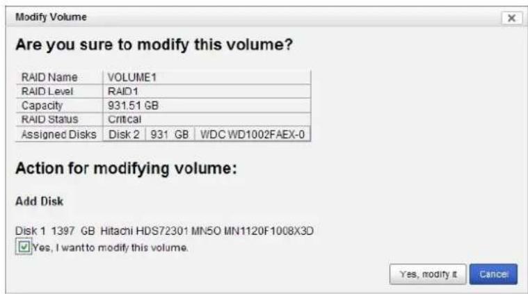 NUUO Crystal NT-4040R - Modify RAID Volume - 3