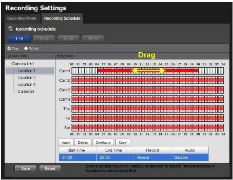NUUO Crystal NT-4040R - Recording Schedule / Event Setup - 12