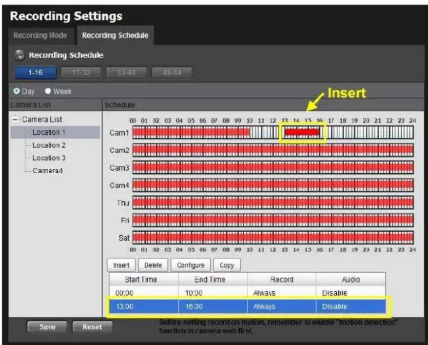 NUUO Crystal NT-4040R - Recording Schedule / Event Setup - 7