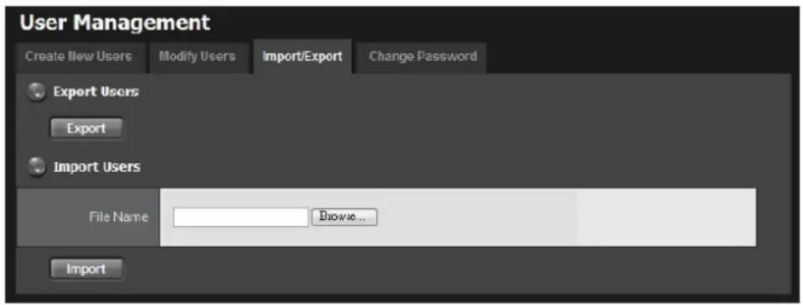 NUUO Crystal NT-4040R - Import/Export User Account - 1