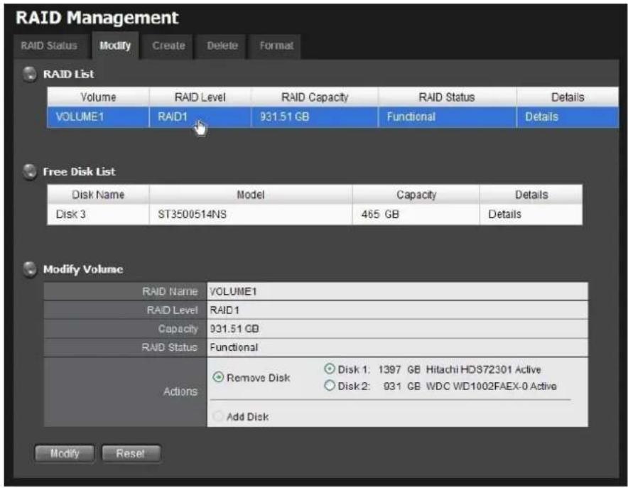 NUUO Crystal NT-4040R - Modify RAID Volume - 2