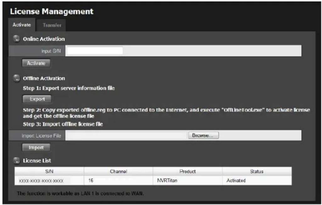 NUUO Crystal NT-4040R - Offline License Activation - 1