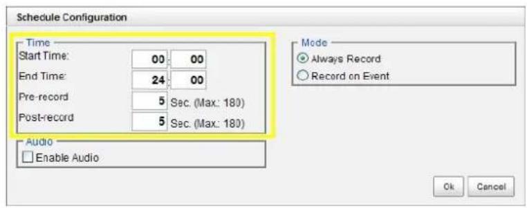 NUUO Crystal NT-4040R - Recording Schedule / Event Setup - 4