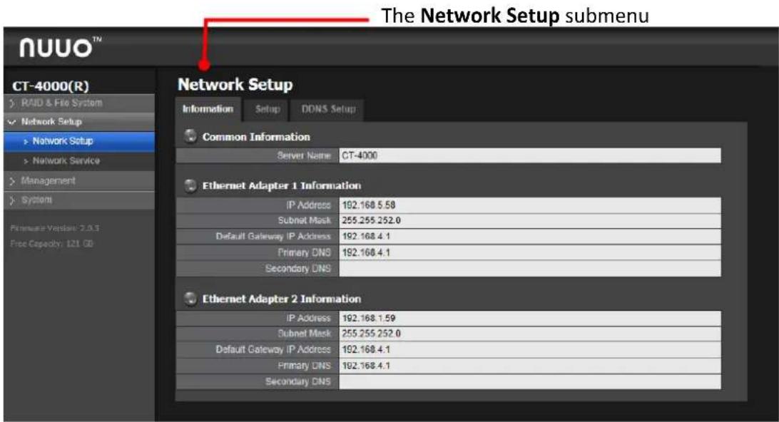 NUUO Crystal CT- 8000R - Network Setup - 1