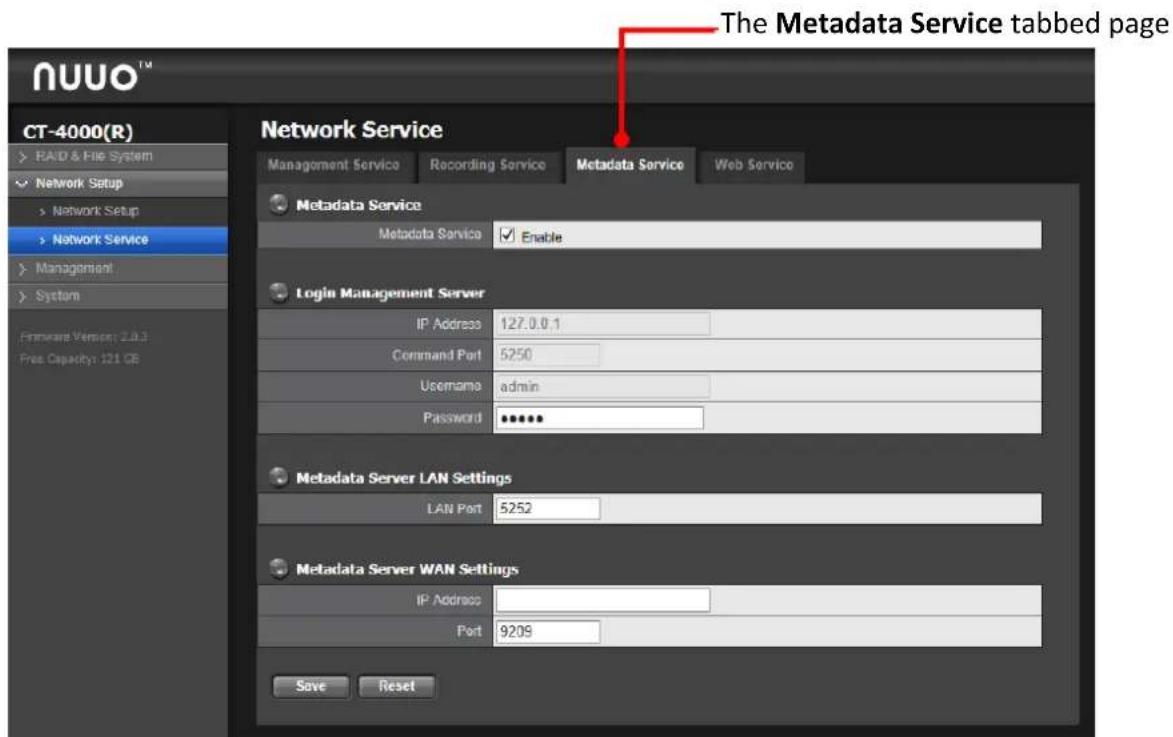 NUUO Crystal CT- 8000R - Metadata Service - 1