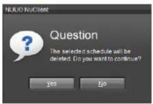 NUUO Crystal CT- 8000R - Delete A Schedule - 4