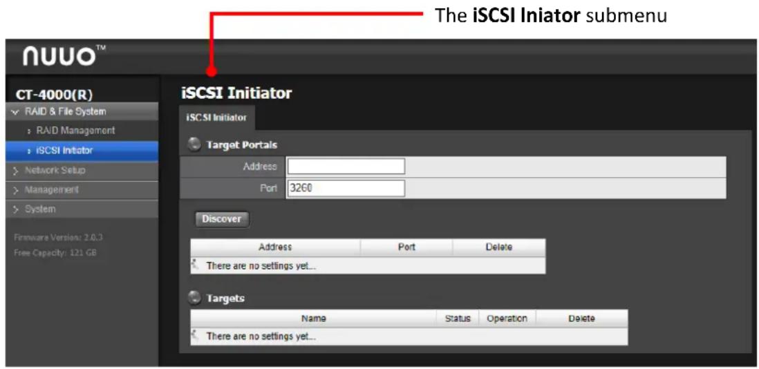 NUUO Crystal CT- 8000R - iSCSI Initiator - 1