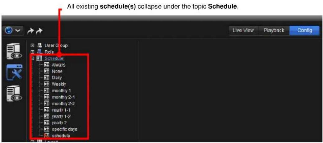 NUUO Crystal CT- 8000R - Delete A Schedule - 2