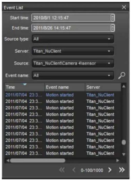 NUUO Crystal CT- 8000R - Event List - 1