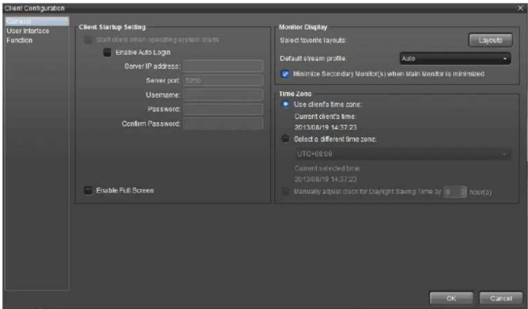 NUUO Crystal CT- 8000R - From the Top Toolbar of the NuClient, click the "global" icon - 2
