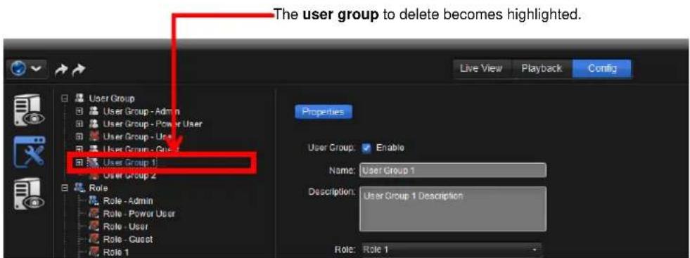 NUUO Crystal CT- 8000R - Delete A User Group - 3