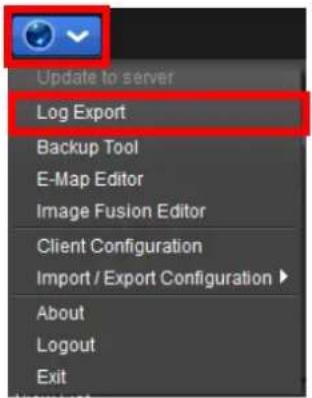 NUUO Crystal CT- 8000R - From the Top Toolbar of the NuClient, click the "global" icon - 1