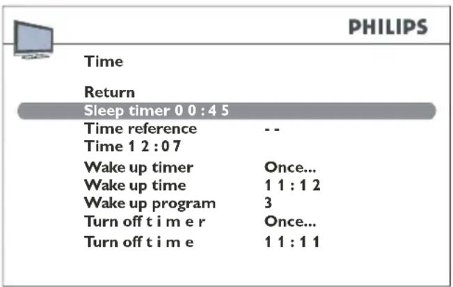 PHILIPS 19PFL3403S - Set delay after which the TV goes into standby mode - 1