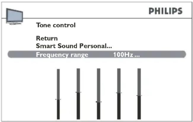 PHILIPS Tone control Return Smart Sound Personal... Frequency range 100Hz ...