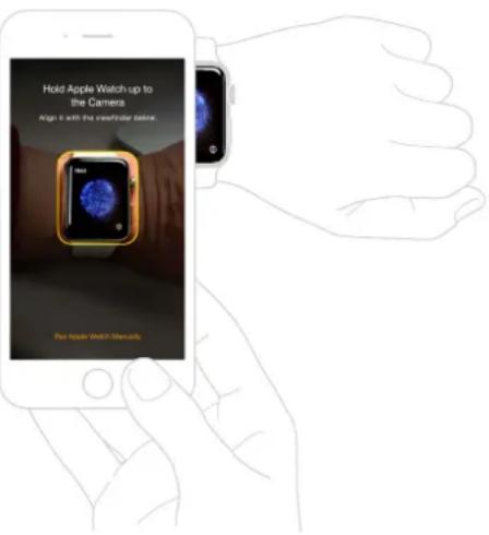Hold Apple Watch up to the Camera Align it with the new/rater below. Par Apple Watch Manuals