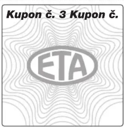 Kupon č. 3 Kupon č. ETA