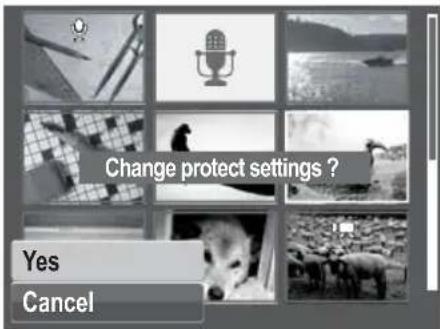 Change protect settings ? Yes Cancel