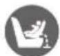 Diagram illustrating seatbelt usage with no stop sign, smiley face, and car seatbelt buckle