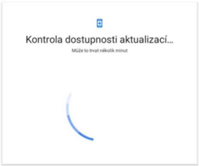 Kontrola dostupnosti aktualizací... Může to trvat několík minut