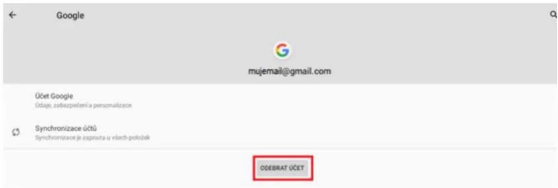 Google mujemail@gmail.com ÜCET Google Üdaje, zabezpeření a personalizace Synchronizace účtů Synchronizace je zapnuta u všech pokobek ODEBRAT ÚČET